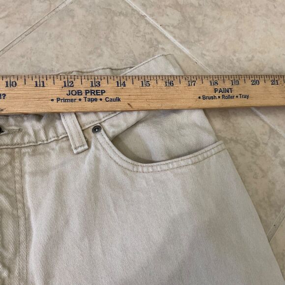 Lands' End Men’s Square Rigger Beige Jeans Made USA Tapered Size 34x30 - Picture 13 of 14